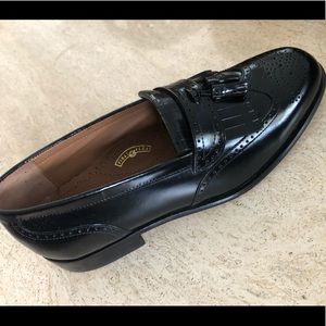 Men’s New 10 1/2 Black Leather Tassel Loafers